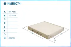 Салонный фильтр CWORKS B14MR0074