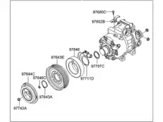 компрессор кондиционера Hyundai Elantra 06> 977012H100