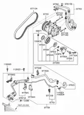 компрессор кондиционера 97701-1E000 HYUNDAI