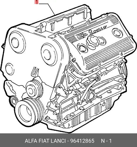 UNCOMPLETE-ENGINE 96412865 ALFA ROMEO