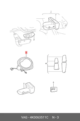 (AUDI), Camera, Votex 4K0063511C VAG