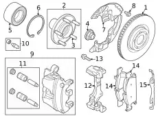 Тормозные колодки дисковые FORD NZ6Z-2001-A
