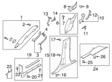 MOULDING - WINDSHIELD NL1Z7803599AA FORD
