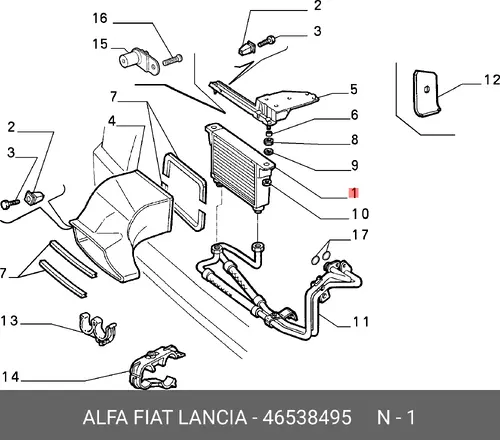 Масляный радиатор FIAT 46538495