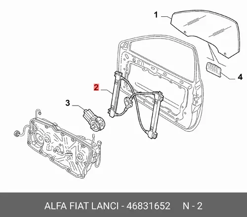 Стеклоподъемник  FIAT 46831652