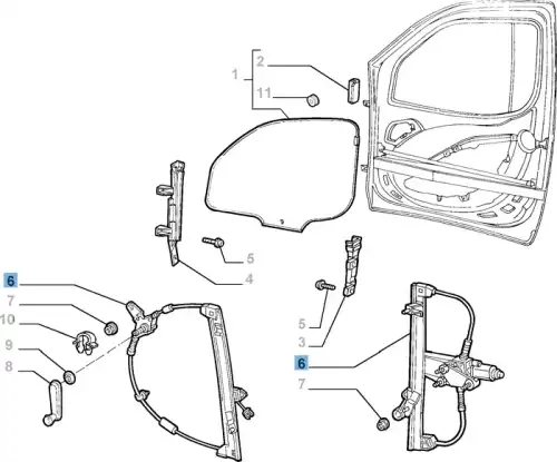 Стеклоподъемник  FIAT 51830870