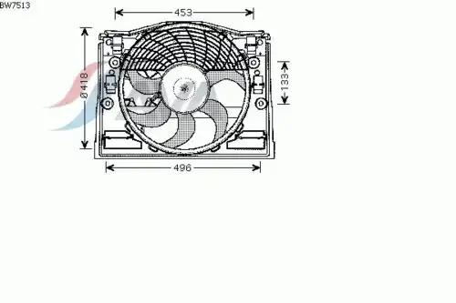 вентилятор охлаждения!\ BMW E46 2.0-3.0 98-05 BW7513 AVA