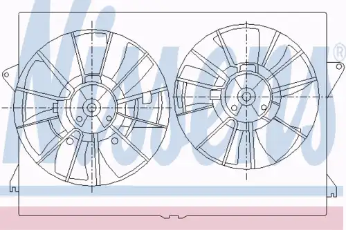 вентилятор охлаждения!\ Chrysler Pacifica 05> 85393 NISSENS