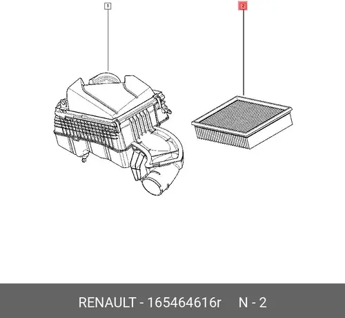 Фильтр воздушный RENAULT 165464616R