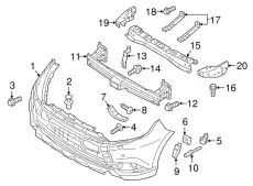 FACE,FR BUMPER 62022W730P MITSUBISHI