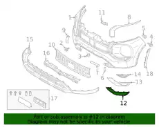 GARNISH,FR BUMPER SIDE 6407A415 MITSUBISHI