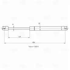 Амортизатор (упор) багажника TRIALLI GS 1823