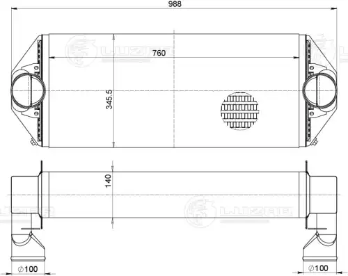 Интеркулер LUZAR LRIC 0605
