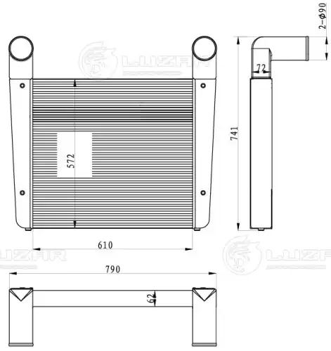 Интеркулер LUZAR LRIC 1237