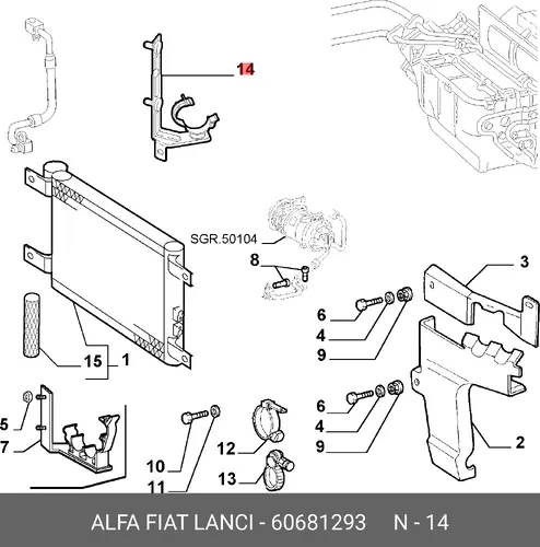 СКОБА 60681293 ALFA ROMEO