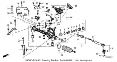 Рулевой наконечник ACURA 53540TX4A01