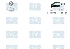 Комплект ремня ГРМ TK1363 SALERI SIL