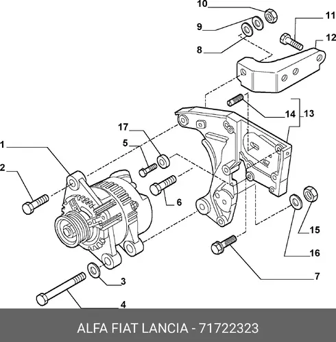 Генератор LANCIA 71722323