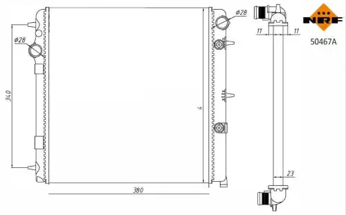 Радиатор кондиционера (конденсатор) NRF 50467A