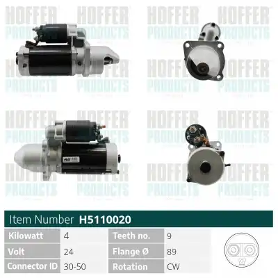 Стартер HOFFER H5110020