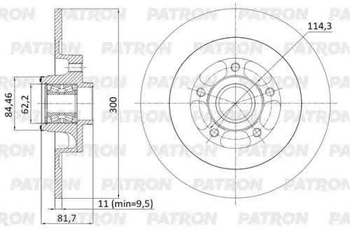 Тормозной диск PATRON PBD1424