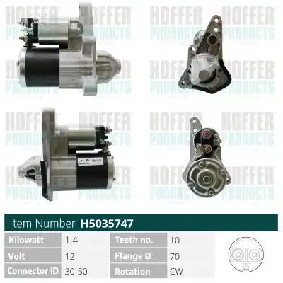 Стартер HOFFER H5035747