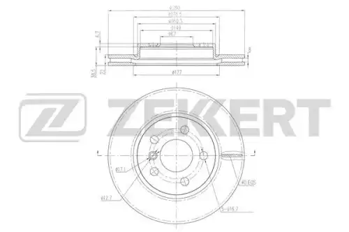 Тормозной диск ZEKKERT BS-6477