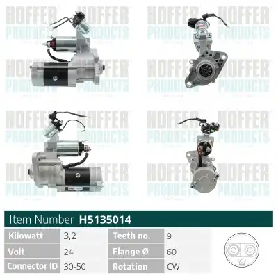 Стартер HOFFER H5135014