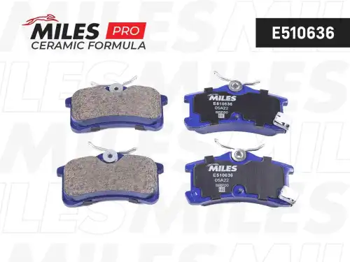 Тормозные колодки дисковые задняя ось MILES E510636