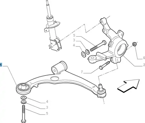 Рычаг подвески JEEP 51827736