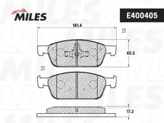 Тормозные колодки дисковые передняя ось MILES E400405
