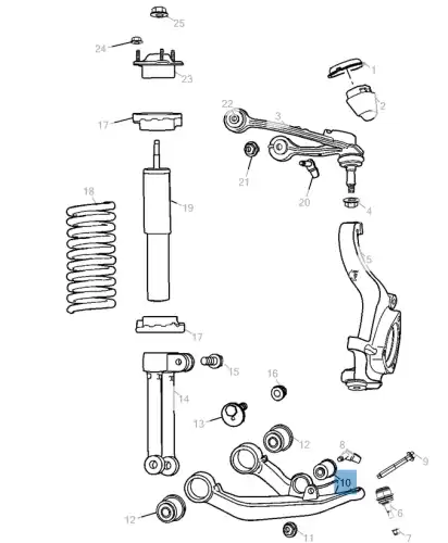 Рычаг подвески JEEP K52109987AH