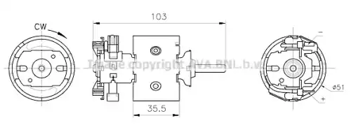 Вентилятор салона MS8783 AVA