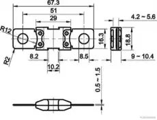 50295875 Fuse (rated current: 400A, length: 6mm) MEGA HERTH+BUSS