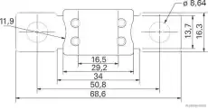 50295875 Fuse (rated current: 400A, length: 6mm) MEGA HERTH+BUSS