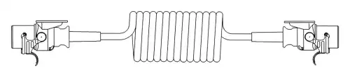 Кабель спиральный 15P/24V 641123 ERICH JAEGER