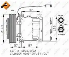 компрессор кондиционера !\RVI Premium 2 Distribution 240.18 D 06> 32699 NRF