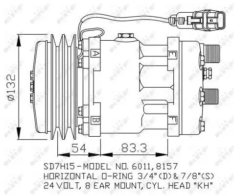 КОМПРЕССОР КОНДИЦИОНЕРА MAN F2000 32708 NRF