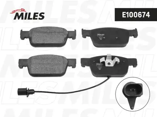 Тормозные колодки дисковые передняя ось MILES E100674