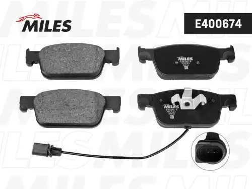 Тормозные колодки дисковые передняя ось MILES E400674