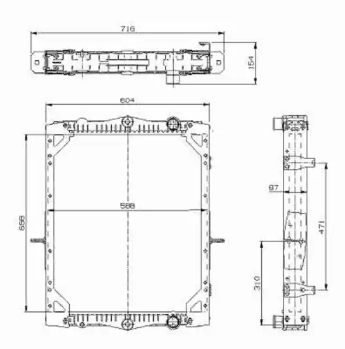 Радиатор кондиционера (конденсатор) NRF 529744