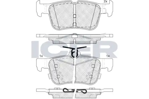 Тормозные колодки дисковые ICER 182198-208