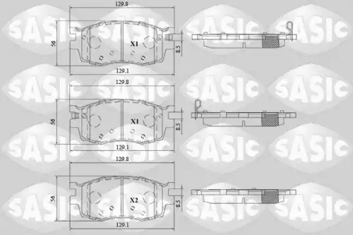 Тормозные колодки дисковые SASIC 6216198