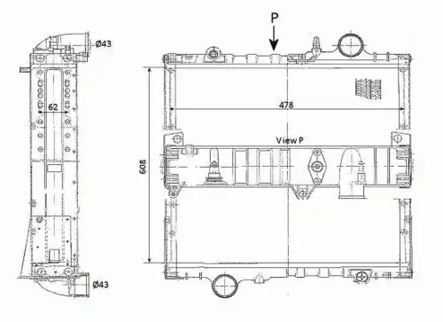 Радиатор кондиционера (конденсатор) NRF 503340
