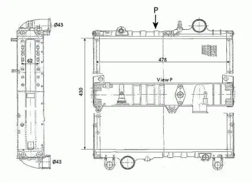 Радиатор кондиционера (конденсатор) NRF 503342