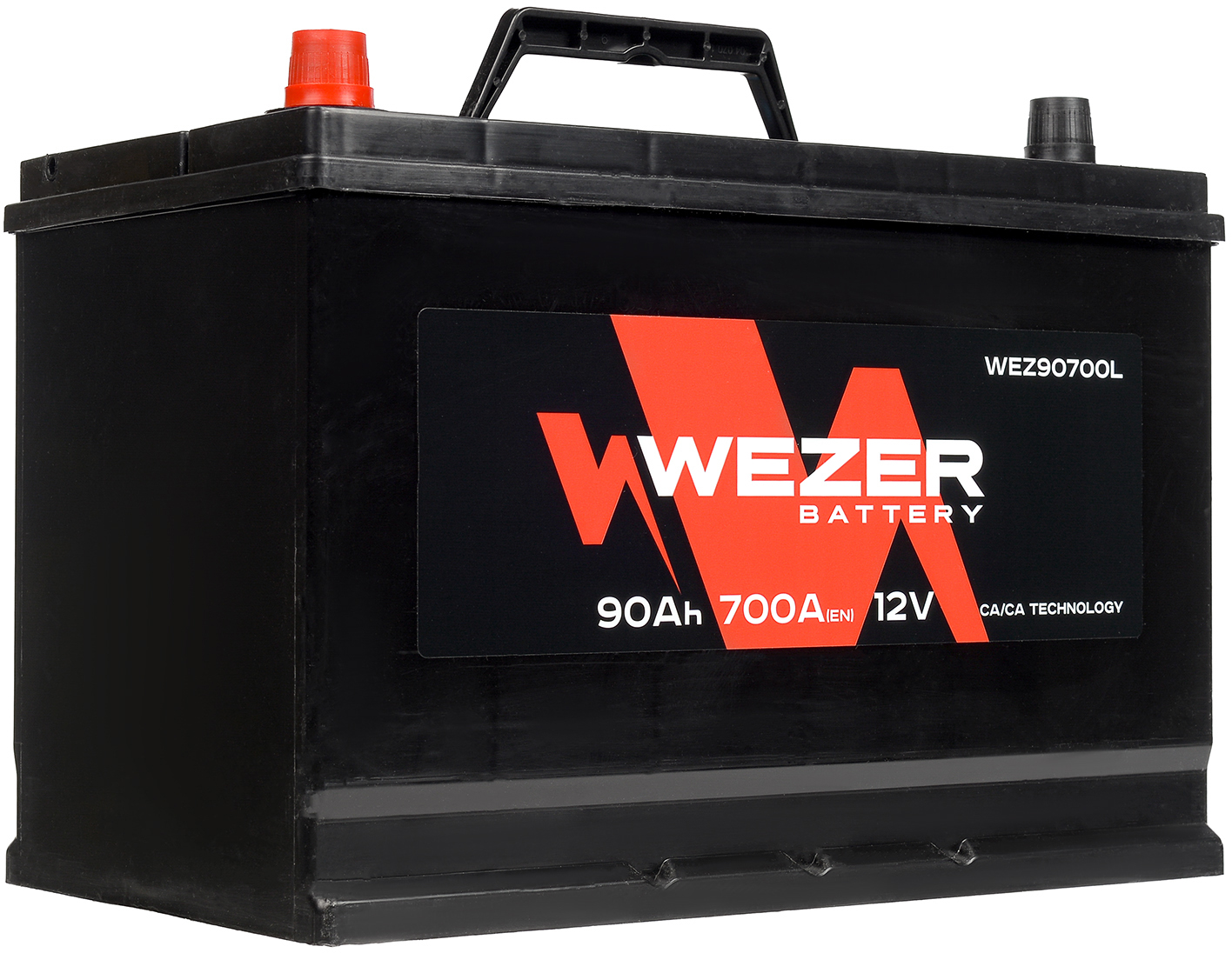 Аккумулятор WEZER WEZ90700L 90 Ач 700 А 303x175x228 мм 1 (+-) прямая