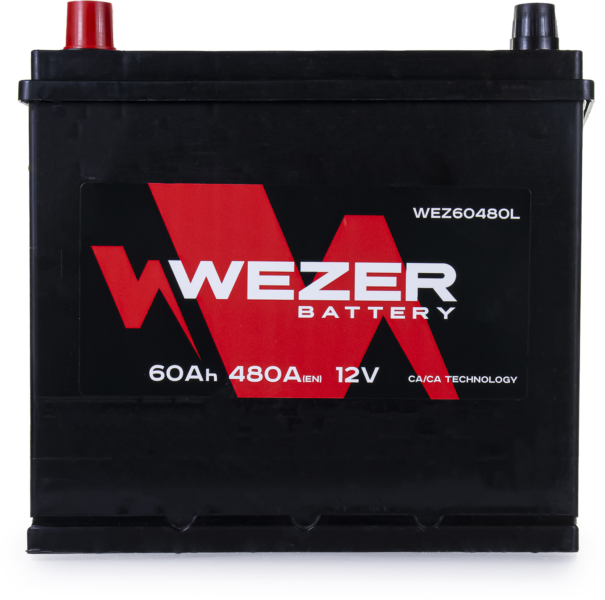 Аккумулятор WEZER WEZ60480L 60 Ач 480 А 230x179x225 мм 1 (+-) прямая
