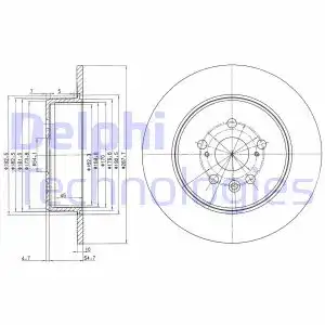 Тормозной диск DELPHI BG3169 полный , передняя ось