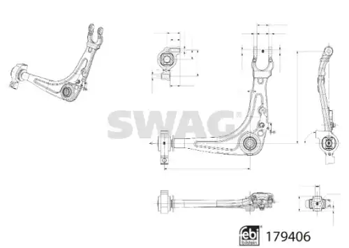 Рычаг подвески SWAG 33 10 4908