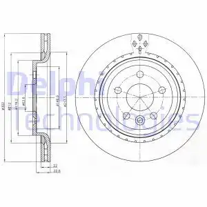 Тормозной диск DELPHI BG4240 вентилируемый , задняя ось